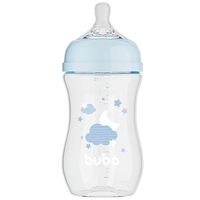 Mamadeira Buba Easy Flow 270ml - Nuvem Azul