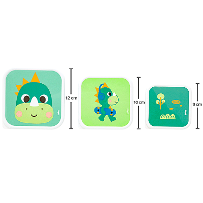 Kit 3 Potinhos Buba Zoo Dino