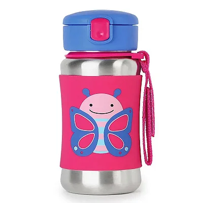 Garrafa Skip Hop de Aço Inox 350ml - Zoo Borboleta