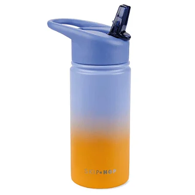 Garrafa Térmica Skip Hop Flip De Aço Inox 450ml - Ombre Azul