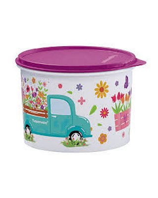 Tupperware Tupper Caixa 1,1 Litros - Caminho Das Flores Tampa Roxo