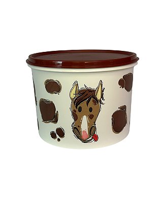 Tupperware Tupper Caixa 2,4 Litros - Cavalinho Tampa Marrom