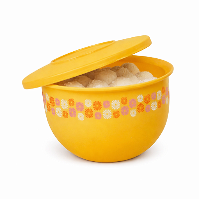 Tupperware Tigela Murano 1,3 Litros Amarelo - 80 Anos Tupperware