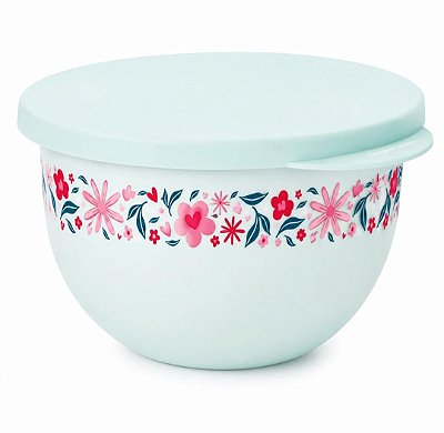 Tupperware Tigela Murano Carimbo 200ml - Pétalas Aquamarine Floral