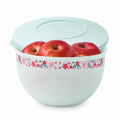 Tupperware Tigela Murano 1,3 Litros - Pétalas Aquamarine Floral