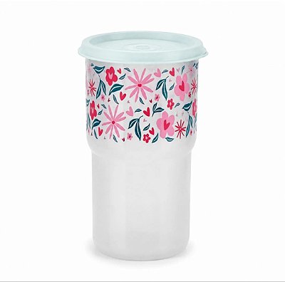 Tupperware Copo Colors 350ml - Pétalas Aquamarine Floral