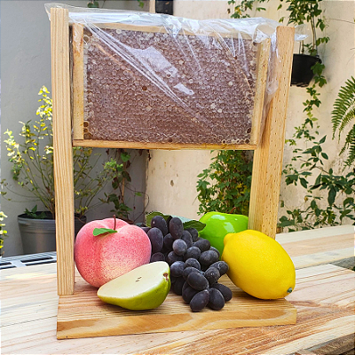 Suporte Para Favo de Mel Médio - MADEIRA NATURAL