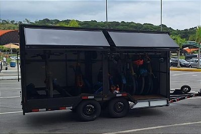 Carreta Baú para Transporte de 32 Bikes