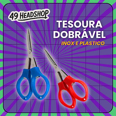 Tesoura Dobrável Inox e Plástico - Praticidade e Estilo