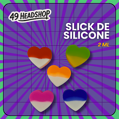 Slick de Silicone Coração 2 ml – Container Hermético e Antiodor