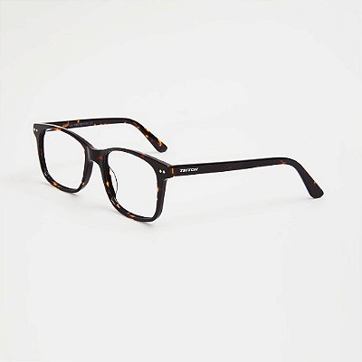 ÓCULOS DE GRAU TRITON EYEWEAR RETANGULAR ACETATO MARROM TARTARUGA