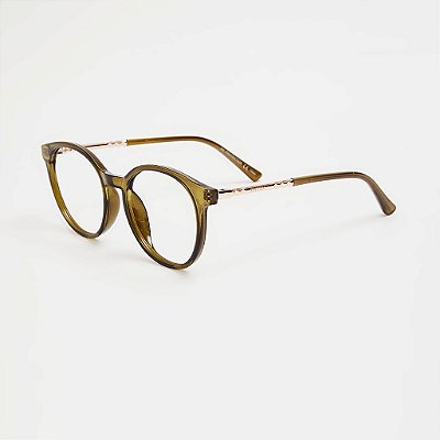 ÓCULOS DE GRAU TRITON EYEWEAR REDONDO ACETATO VERDE