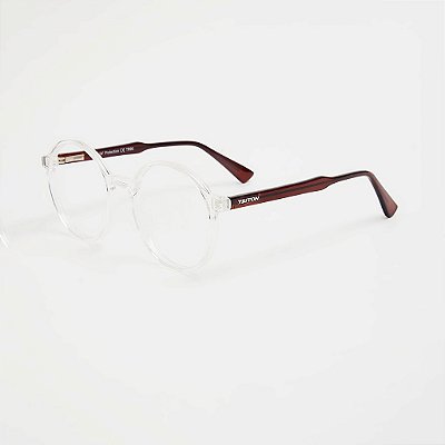 ÓCULOS DE GRAU TRITON EYEWEAR REDONDO ACETATO TRANSPARENTE