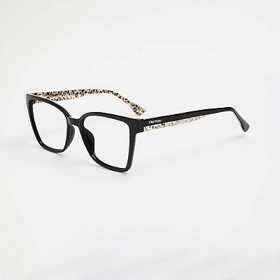ÓCULOS DE GRAU TRITON EYEWEAR QUADRADO ACETATO PRETO