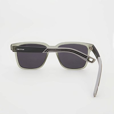 ÓCULOS DE SOL TRITON EYEWEAR POLARIZADO QUADRADO ACETATO CINZA