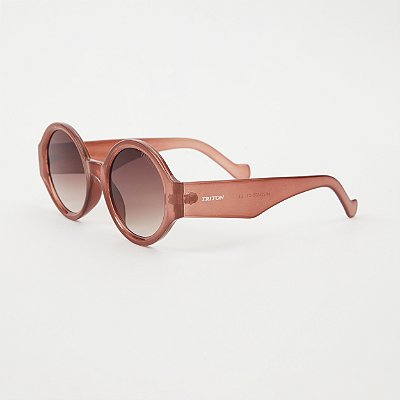 ÓCULOS DE SOL TRITON EYEWEAR REDONDO ACETATO MARROM