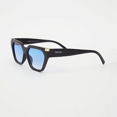 ÓCULOS DE SOL TRITON EYEWEAR RETRÔ ACETATO PRETO