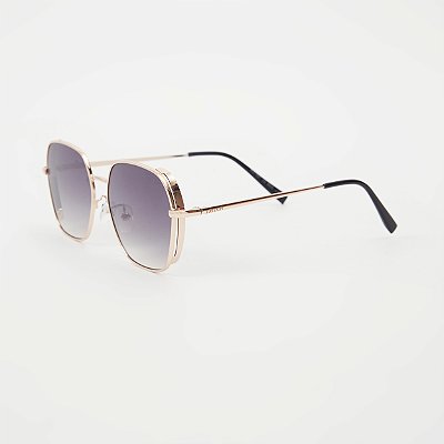 ÓCULOS DE SOL TRITON EYEWEAR HEXAGONAL METAL DOURADO