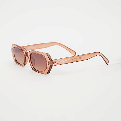 ÓCULOS DE SOL TRITON EYEWEAR RETANGULAR ACETATO NUDE