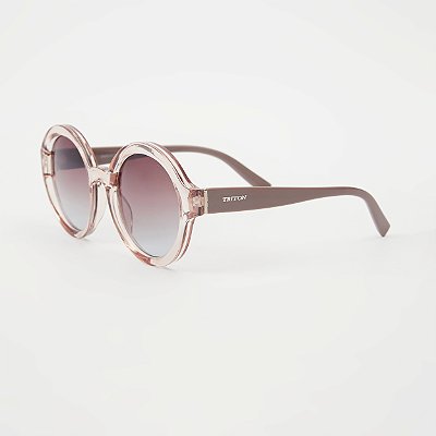 ÓCULOS DE SOL TRITON EYEWEAR REDONDO ACETATO NUDE