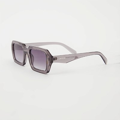 ÓCULOS DE SOL TRITON EYEWEAR RETANGULAR ACETATO CINZA