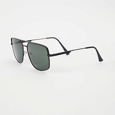ÓCULOS DE SOL TRITON EYEWEAR POLARIZADO QUADRADO METAL PRETO