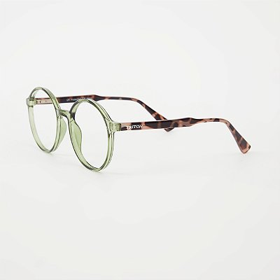 ÓCULOS DE GRAU TRITON EYEWEAR REDONDO ACETATO VERDE