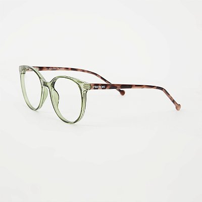 ÓCULOS DE GRAU TRITON EYEWEAR REDONDO ACETATO VERDE
