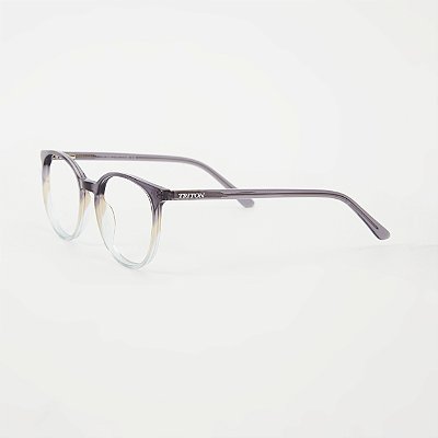 ÓCULOS DE GRAU TRITON EYEWEAR REDONDO ACETATO CINZA