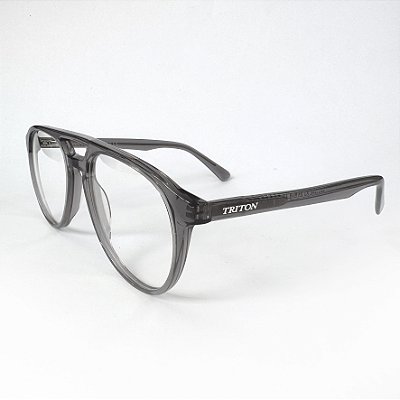 ÓCULOS DE GRAU TRITON EYEWEAR AVIADOR ACETATO CINZA