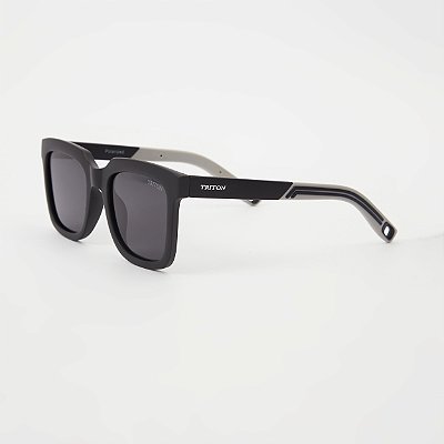 ÓCULOS DE SOL TRITON EYEWEAR POLARIZADO QUADRADO ACETATO PRETO
