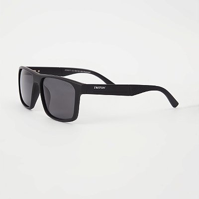 ÓCULOS DE SOL TRITON EYEWEAR POLARIZADO QUADRADO ACETATO PRETO