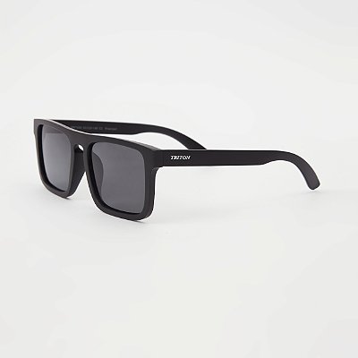ÓCULOS DE SOL TRITON EYEWEAR POLARIZADO QUADRADO ACETATO PRETO