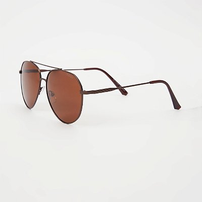 ÓCULOS DE SOL TRITON EYEWEAR POLARIZADO AVIADOR METAL MARROM