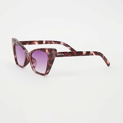 ÓCULOS DE SOL TRITON EYEWEAR GATINHO ACETATO TARTARUGA
