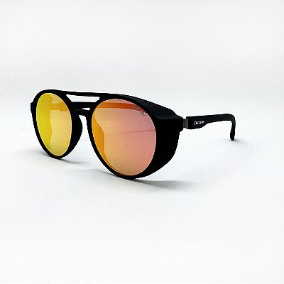 ÓCULOS DE SOL TRITON EYEWEAR REDONDO ACETATO PRETO
