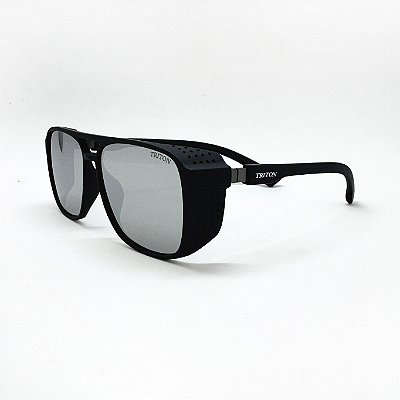 ÓCULOS DE SOL TRITON EYEWEAR QUADRADO ACETATO PRETO
