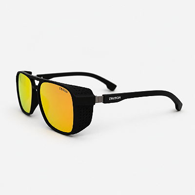 ÓCULOS DE SOL TRITON EYEWEAR QUADRADO ACETATO PRETO