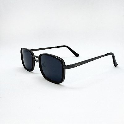 ÓCULOS DE SOL TRITON EYEWEAR RETANGULAR METAL PRETO