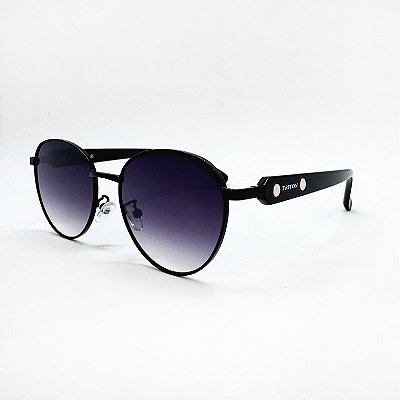 ÓCULOS DE SOL TRITON EYEWEAR REDONDO METAL PRETO