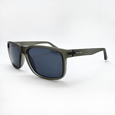 ÓCULOS DE SOL TRITON EYEWEAR POLARIZADO QUADRADO ACETAO CINZA
