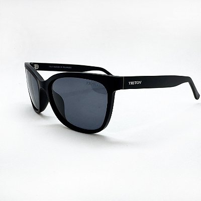 ÓCULOS DE SOL TRITON EYEWEAR POLARIZADO QUADRADO ACETATO PRETO