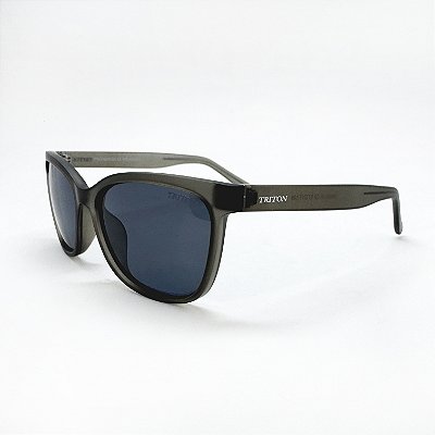 ÓCULOS DE SOL TRITON EYEWEAR POLARIZADO QUADRADO ACETATO CINZA