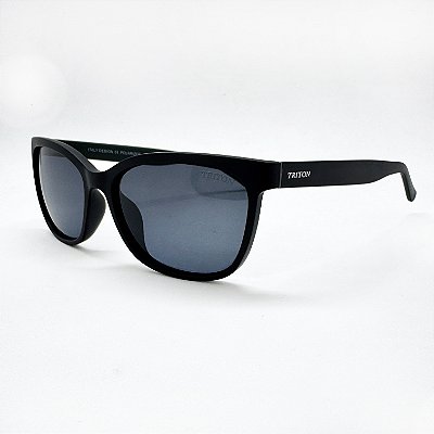 ÓCULOS DE SOL TRITON EYEWEAR POLARIZADO QUADRADO ACETATO PRETO