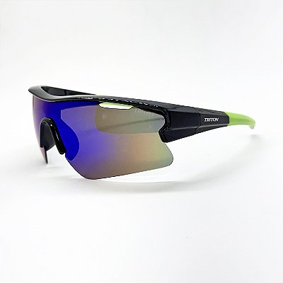 ÓCULOS DE SOL TRITON EYEWEAR ESPORTIVO ACETATO PRETO