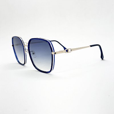 ÓCULOS DE SOL TRITON EYEWEAR QUADRADO METAL DOURADO