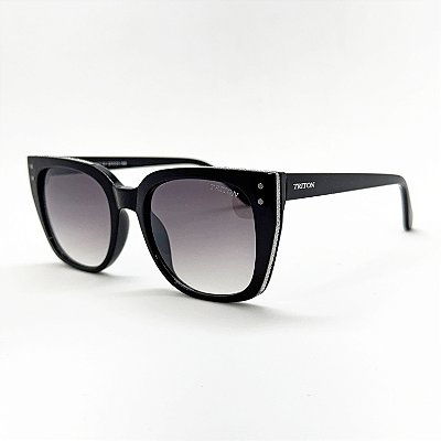 ÓCULOS DE SOL TRITON EYEWEAR QUADRADO ACETATO PRETO