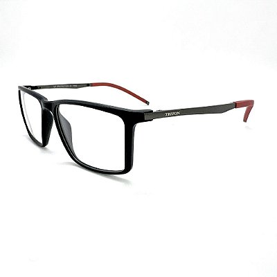 ÓCULOS DE GRAU TRITON EYEWEAR RETANGULAR ACETATO PRETO