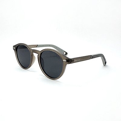 ÓCULOS DE SOL TRITON EYEWEAR POLARIZADO REDONDO ACETATO CINZA