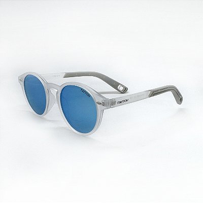 ÓCULOS DE SOL TRITON EYEWEAR POLARIZADO REDONDO ACETATO TRANSPARENTE